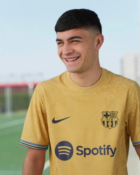 FC Barcelona Fodboldsæt Børn 2022-23 F. De Jong 21 Udebanetrøje